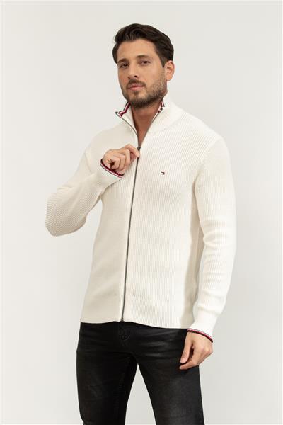 Tommy Hilfiger Rwb Rib Zip Through Erkek Triko