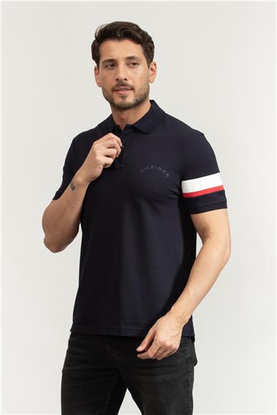 Tommy Hilfiger Rwb Sleeve Tape Reg Erkek Polo Yaka T-Shirt