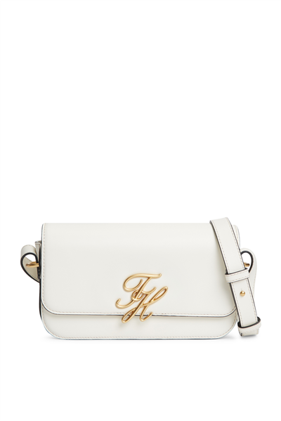 Tommy Hilfiger Script Leather Flap Kadın Mini Omuz Çantası