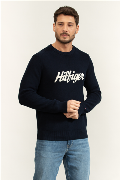 Tommy Hilfiger Seasonal Graphic Cotton Cneck Erkek Triko