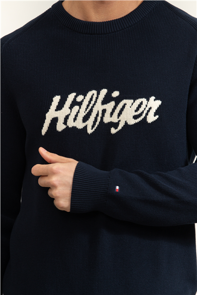 Tommy Hilfiger Seasonal Graphic Cotton Cneck Erkek Triko