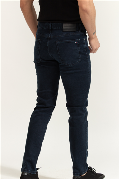 Tommy Hilfiger Slim Bleecker Calder Blue Black Erkek Jean Pantolon