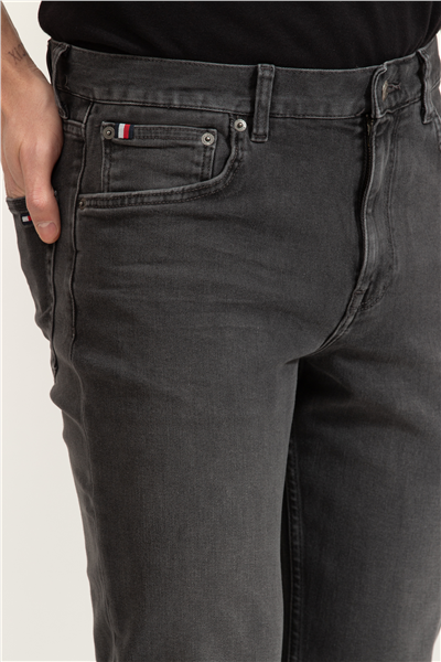 Tommy Hilfiger Straight Denton Lux Vix Grey Erkek Jean Pantolon