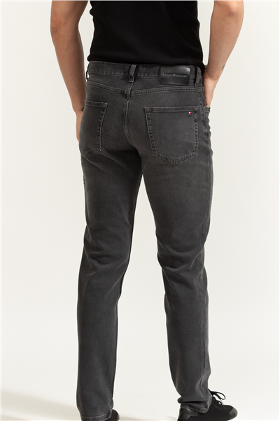 Tommy Hilfiger Straight Denton Lux Vix Grey Erkek Jean Pantolon