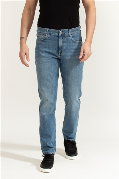 Tommy Hilfiger Straight Denton Str Whily Blue Erkek Jean Pantolon