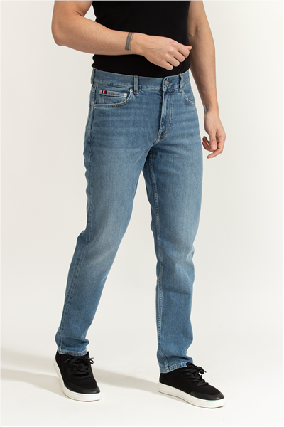 Tommy Hilfiger Straight Denton Str Whily Blue Erkek Jean Pantolon