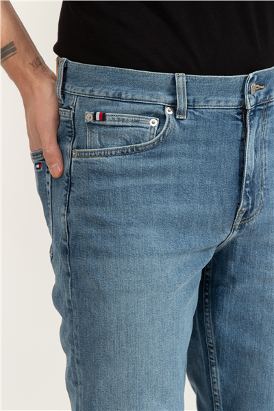 Tommy Hilfiger Straight Denton Str Whily Blue Erkek Jean Pantolon