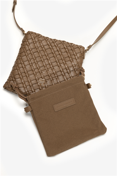 Tommy Hilfiger TH Braided Crossover Kadın Mini Omuz Çantası