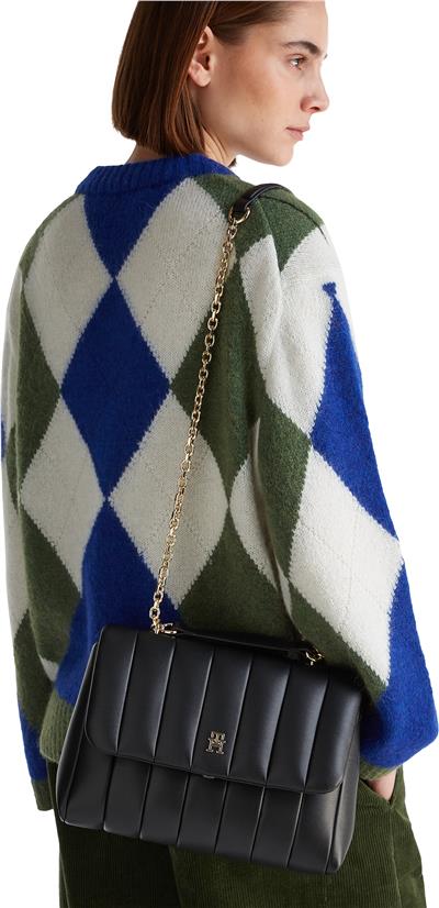 Tommy Hilfiger Th Grace Kadın Mini Omuz Çantası Siyah