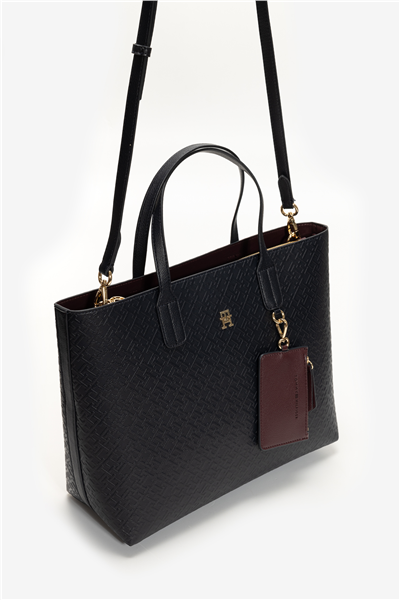 Tommy Hilfiger TH Icon Satchel Mono Kadın Mini Omuz Çantası