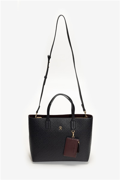 Tommy Hilfiger TH Icon Satchel Mono Kadın Mini Omuz Çantası
