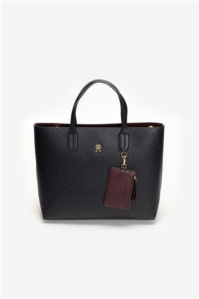 Tommy Hilfiger TH Icon Satchel Mono Kadın Mini Omuz Çantası