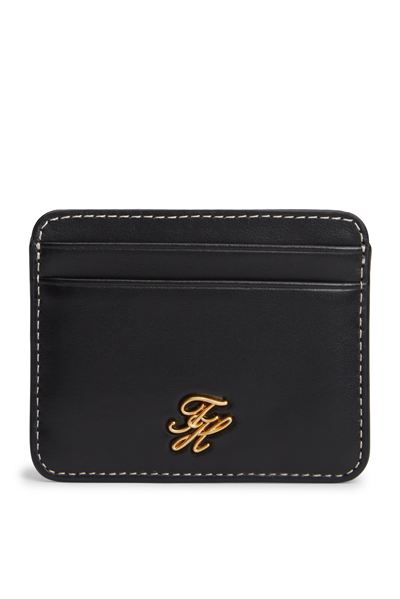 Tommy Hilfiger Th Script Leather Cc Kadın Kartlık