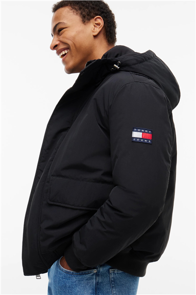 Tommy Hilfiger Tjm City Ready Bomber Erkek Bomber Mont Siyah