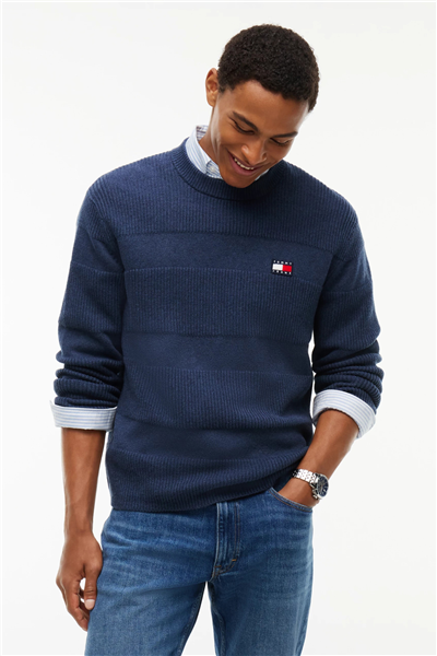 Tommy Hilfiger Tjm Reg Textured Sweater Ext Erkek Triko