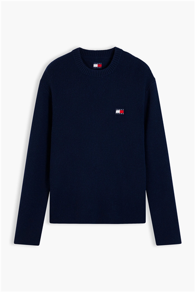 Tommy Hilfiger Tjm Reg Wool Mix Sweater Erkek Triko Mavi