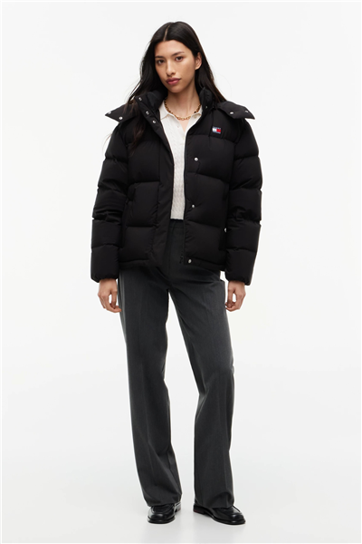 Tommy Hilfiger Tjw Alaska Puffer Ext Kadın Şişme Mont Siyah