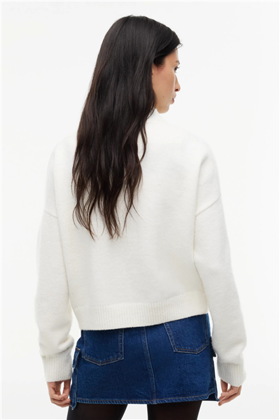 Tommy Hilfiger Tjw Fluffy Badge Cardigan Ext Kadın Triko Beyaz