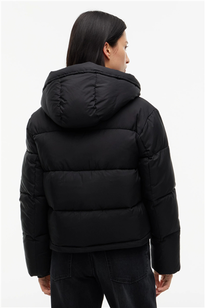 Tommy Hilfiger Tjw Hooded Puffer Jacket Kadın Şişme Mont Siyah