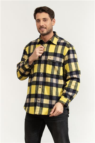 Tommy Hilfiger Wool Blend Check Erkek Gömlek