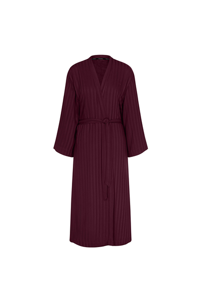 Triumph Amourette Jacquard Long Robe Kadın Sabahlık Bordo