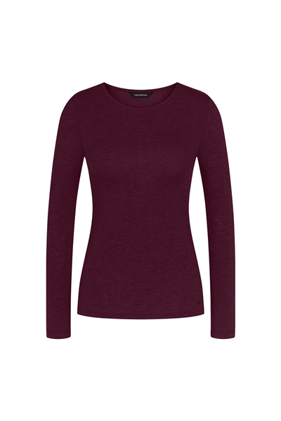 Triumph Beauty Layers LSL Top 04 Kadın Uzun Kollu T-Shirt Bordo