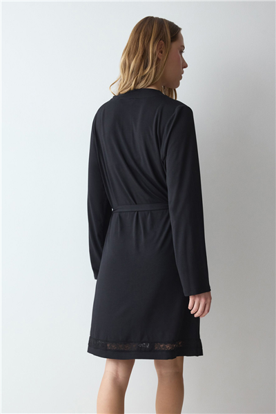 Triumph Comfort Allure Robe Kadın Sabahlık Siyah