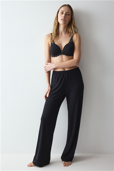 Triumph Comfort Allure Trousers Kadın Pijama Altı Siyah