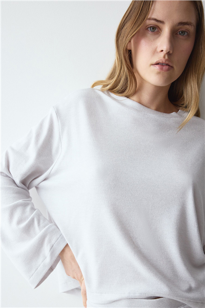 Triumph Cozy Comfort Top X 01 Kadın Uzun Kollu T-Shirt Gri