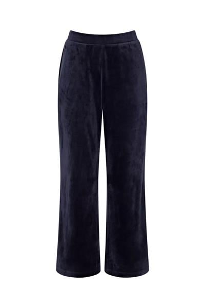 Triumph Sensual Velour Wide Leg Trousers Pijama Altı Mavi