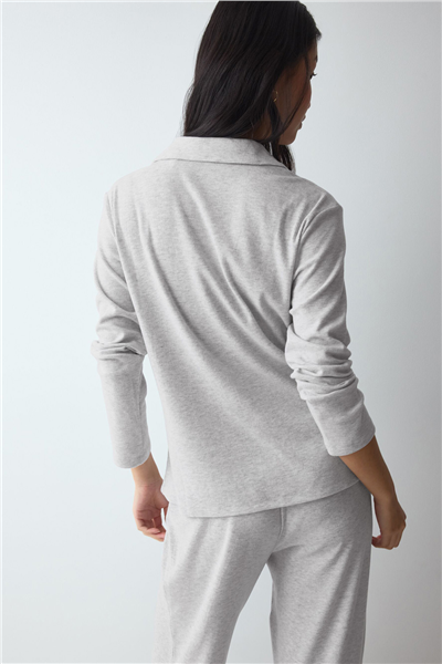 Triumph Mix & Match LSL Top BF Soft Kadın Pijama Üstü Gri