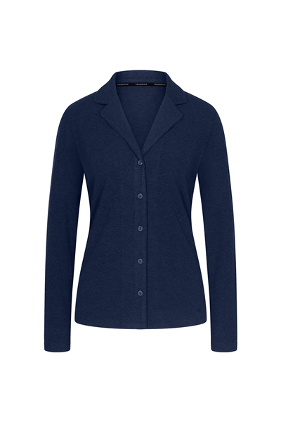 Triumph Mix & Match LSL Top BF Soft Kadın Pijama Üstü Mavi
