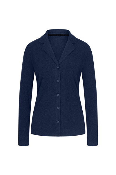 Triumph Mix & Match LSL Top BF Soft Kadın Pijama Üstü Mavi