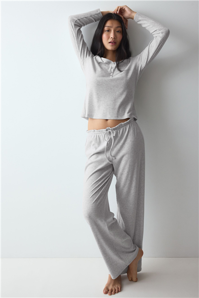 Triumph Mix & Match Trousers Soft Kadın Pijama Altı Gri