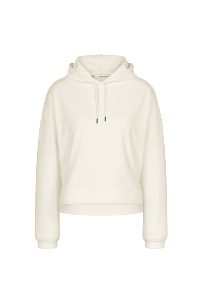 Triumph Velour Rib Hoodie Kadın Kapüşonlu Sweatshirt Beyaz