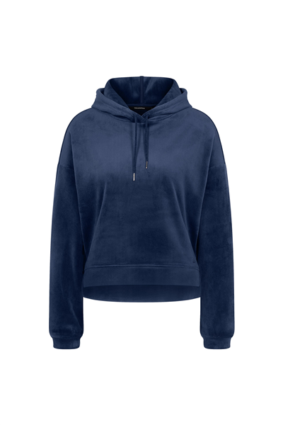 Triumph Velour Rib Hoodie Kadın Kapüşonlu Sweatshirt Lacivert