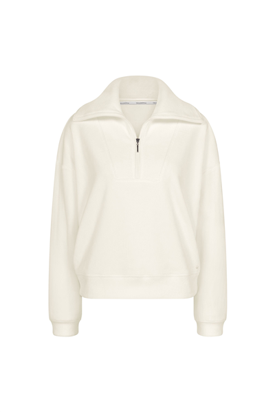 Triumph Velour Rib Sweater Kadın Kapüşonlu Sweatshirt Beyaz