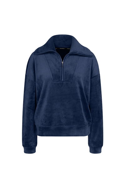 Triumph Velour Rib Sweater Kadın Kapüşonlu Sweatshirt Lacivert