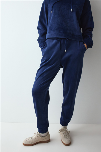Triumph Velour Rib Trousers Kadın Eşofman Altı Lacivert