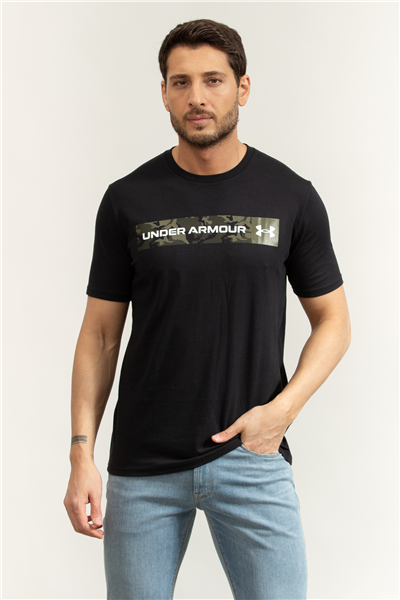 Under Armour UA Camo Chest Stripe SS Erkek Bisiklet Yaka T-Shirt