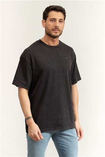 Under Armour UA M Hw Os Logo Wash SS Erkek Bisiklet Yaka T-Shirt