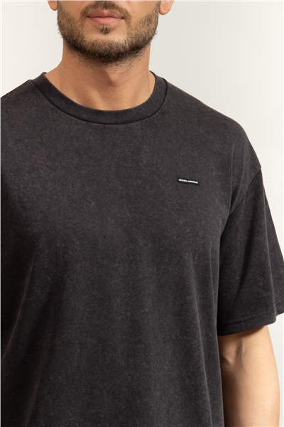 Under Armour UA M Hw Os Logo Wash SS Erkek Bisiklet Yaka T-Shirt