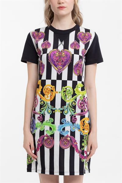 Versace Jeans Couture %100 Pamuklu Kısa Kollu Elbise