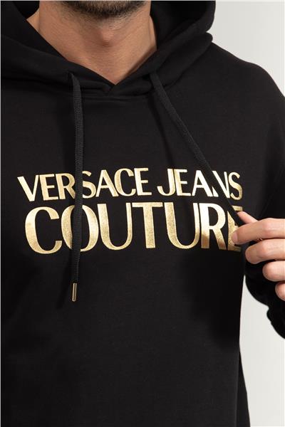Versace Jeans Couture 72Up306 R Logo Thick Foil Erkek Kapüşonlu Sweatshirt