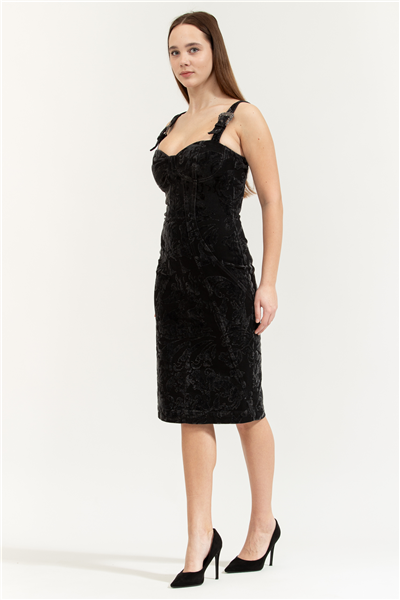 Versace Jeans Couture Buckles Barocco Kadın Elbise