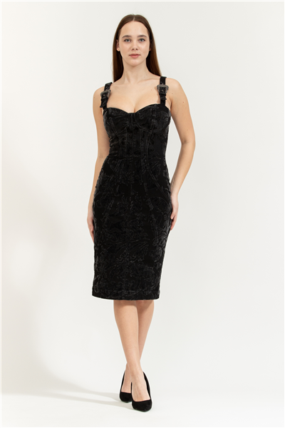 Versace Jeans Couture Buckles Barocco Kadın Elbise