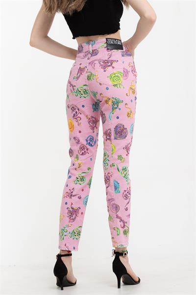 Versace Jeans Couture  Bull Print Gioielli Desenli Skinny Kadın Pantolon
