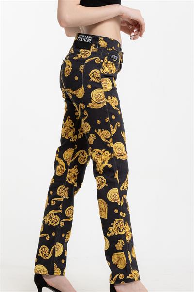 Versace Jeans Couture  Bull Print Gioielli Desenli Skinny Kadın  Pantolon