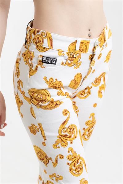 Versace Jeans Couture  Bull Print Gioielli Desenli Skinny Kadın  Pantolon