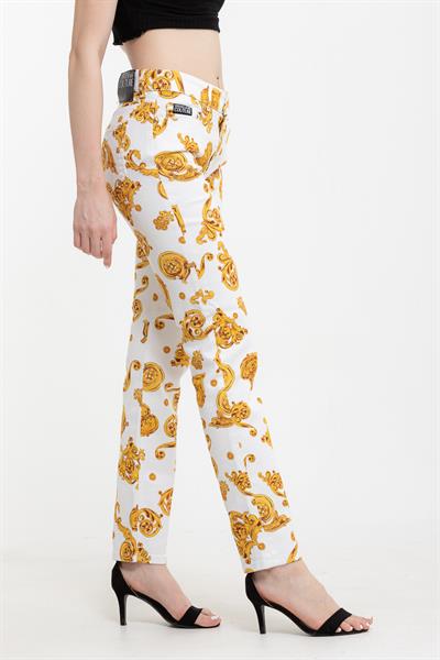 Versace Jeans Couture  Bull Print Gioielli Desenli Skinny Kadın  Pantolon